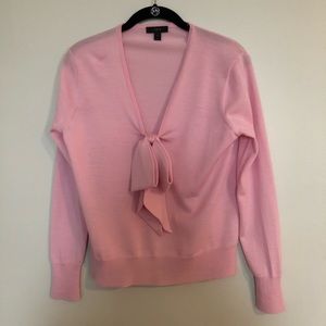 JCrew pink bow sweater